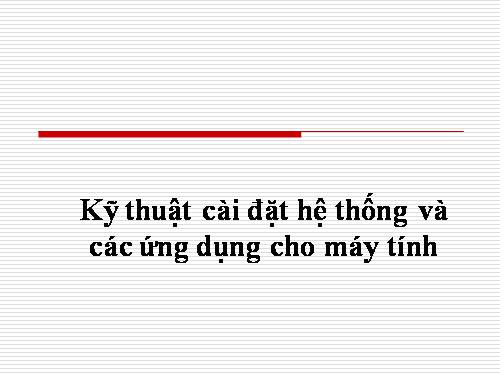 Kỹ Thuật Maý Tính