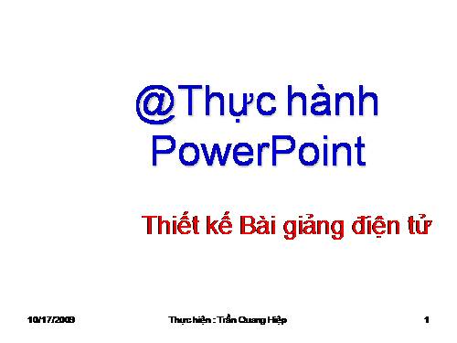 Chuyên đề hướng dẫn soạn giáo án điện tử bằng PowePoint