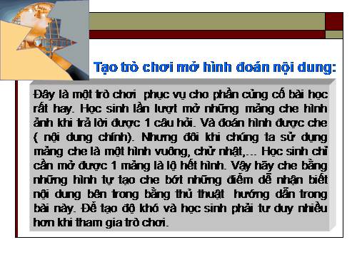 Tạo trò chơi mở hình- PPT