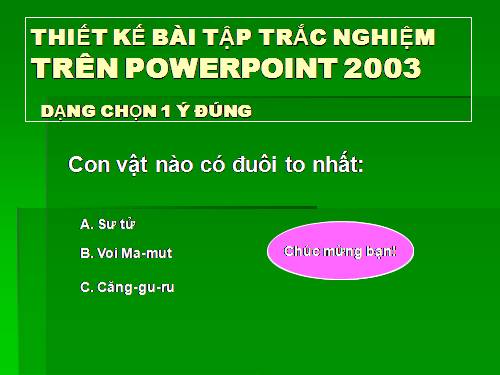 Thiết kế bài tập trắc nghiệm