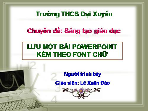 Lưu font kèm file PP