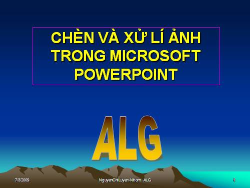 Chèn và sử lý hình ảnh trong Powerpoint