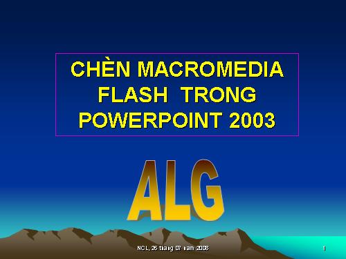 Chèn flash vào Powerpoint