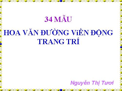 Hoa văn đường viền động trang trí rất đẹp