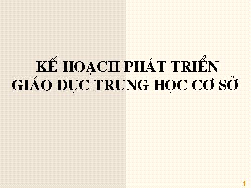 Ke hoạch PT THCS