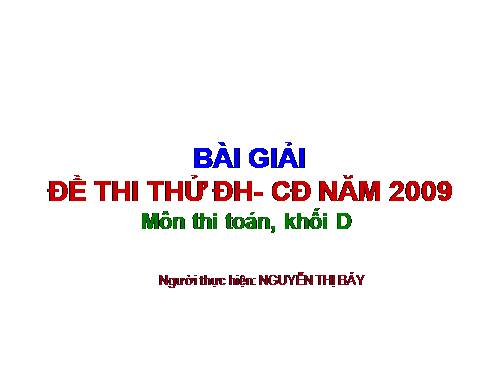 BÀI GIẢI NÈ CÁC BAN