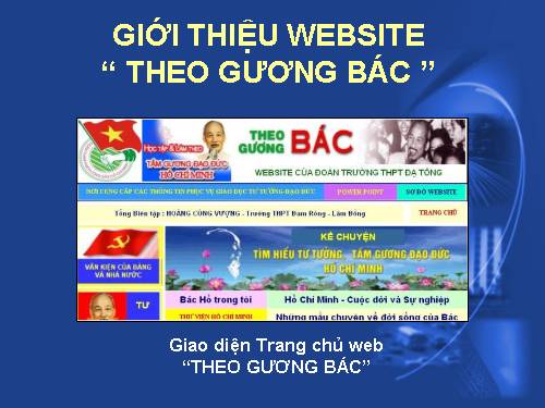 GIỚI THIỆU WEBSITE "THEO GUONG BÁC"