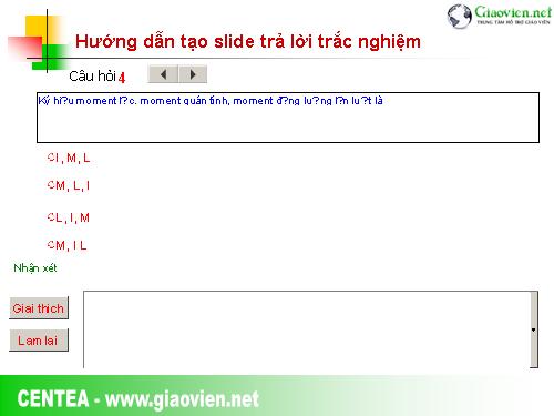 Huong dan lam slide trac nghiem