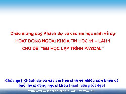 Ngoại khóa Tin học 11