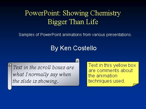 Các dạng hiệu ưng PowerPoint trong Hóa học