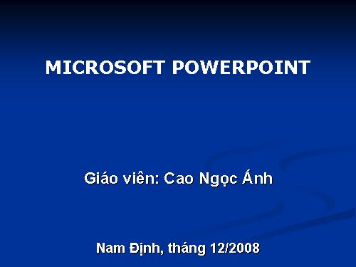 Bài giảng PowerPoint Căn bản