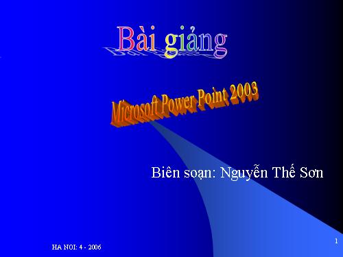 Bai giang PowerPoint