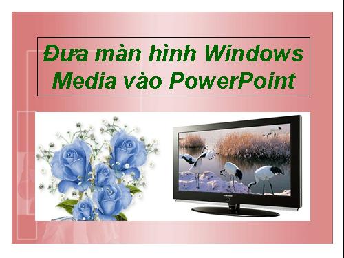 Đưa màn hình Windows Media vào PowerPoint