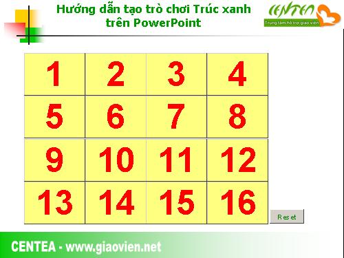 Trò chơi Trúc Xanh (dùng VBA)