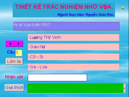 TRẮC NGHIỆM TRÊN PPT (VBA)