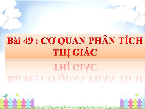 Bài 49. Cơ quan phân tích thị giác