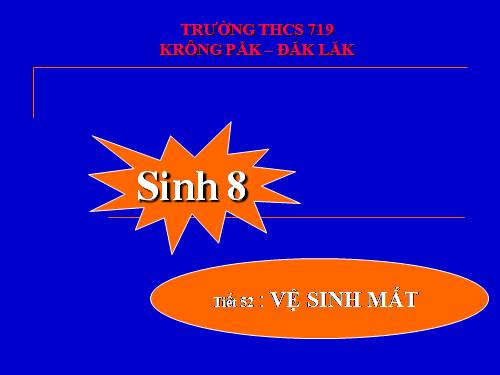 Bài 50 Vệ sinh mắt