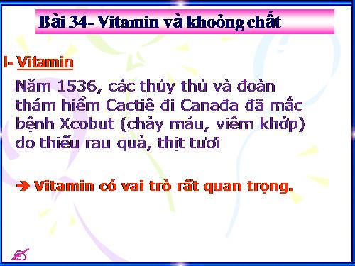 Bài 34. Vitamin và muối khoáng