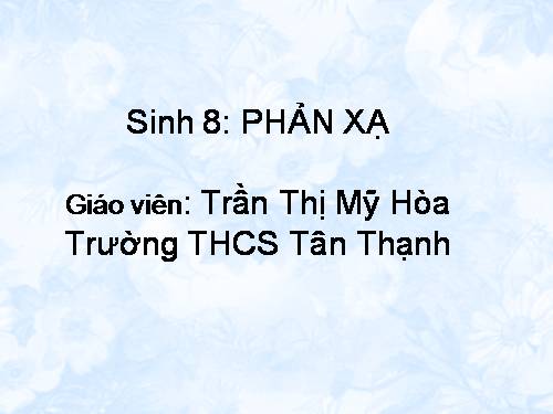 Bài 6. Phản xạ