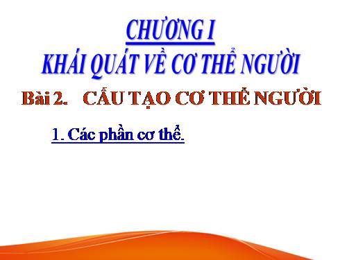 Bài 2. Cấu tạo cơ thể người