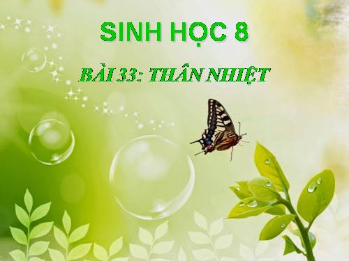 Bài 33. Thân nhiệt