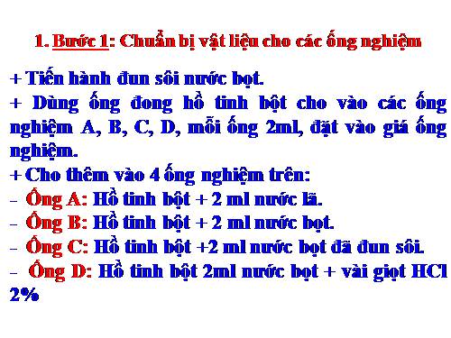 Bài 26. Thực hành: Tìm hiểu hoạt động của enzim trong nước bọt