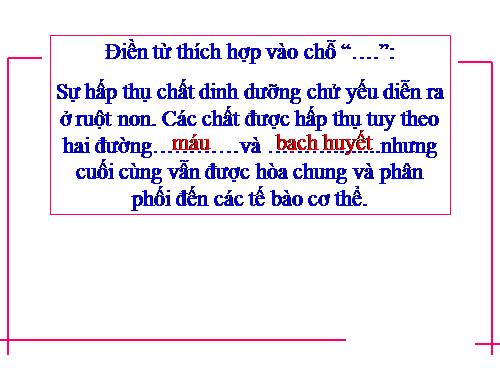 Bài 29. Hấp thụ chất dinh dưỡng và thải phân