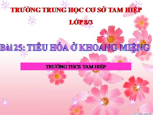 Bài 25. Tiêu hóa ở khoang miệng