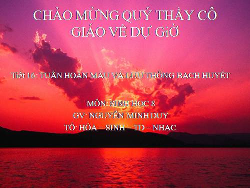 Bài 16. Tuần hoàn máu và lưu thông bạch huyết