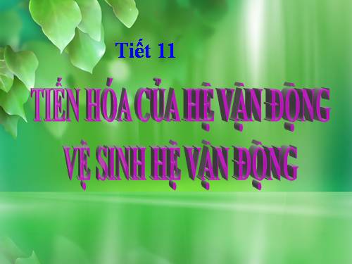 Bài 11. Tiến hóa của hệ vận động. Vệ sinh hệ vận động