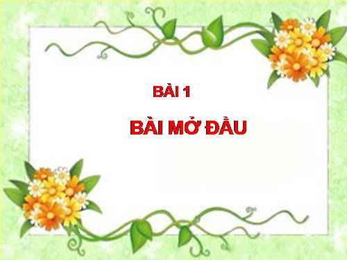 Bài 1. Bài mở đầu