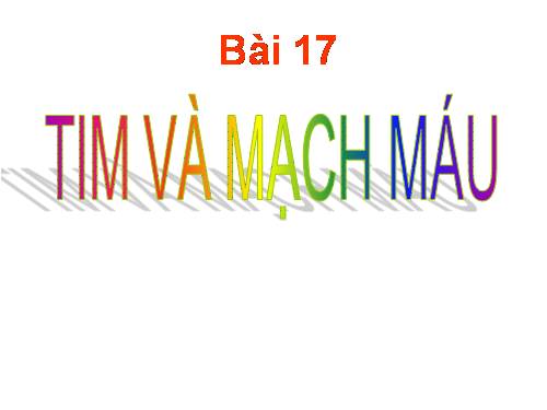 Bài 17. Tim và mạch máu