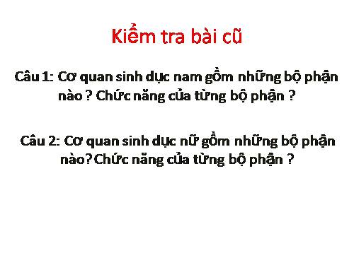 Bài 62. Thụ tinh, thụ thai và phát triển của thai