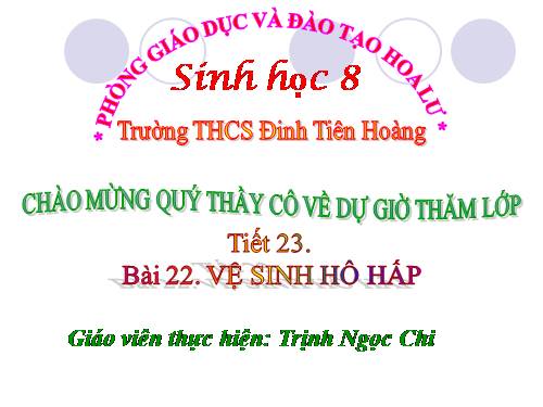 Bài 22. Vệ sinh hô hấp