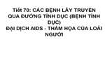 Bài 64. Các bệnh lây truyền qua đường sinh dục (bệnh tình dục)