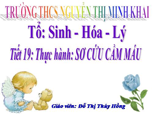 Bài 19. Thực hành: Sơ cứu cầm máu