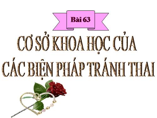 Bài 63. Cơ sở khoa học của các biện pháp tránh thai