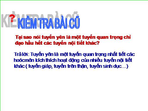 Bài 59. Sự điều hòa và phối hợp hoạt động của các tuyến nội tiết