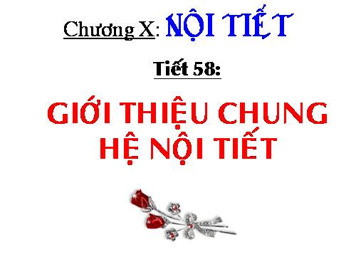 Bài 55. Giới thiệu chung hệ nội tiết