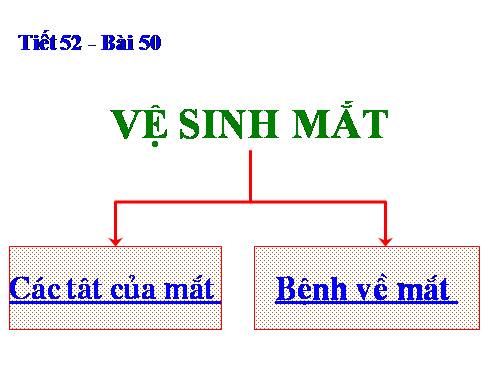 Bài 50 Vệ sinh mắt