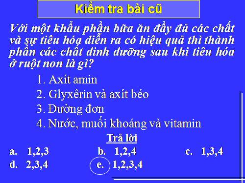 Bài 29. Hấp thụ chất dinh dưỡng và thải phân