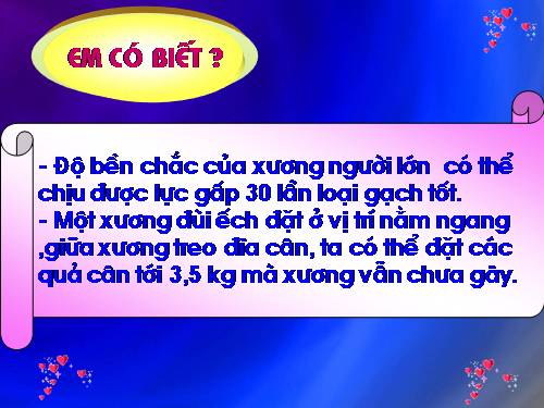 Bài 8. Cấu tạo và tính chất của xương