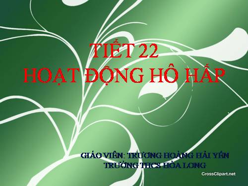 Bài 21. Hoạt động hô hấp