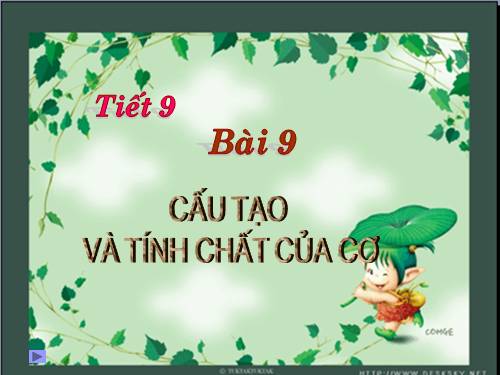 Bài 9. Cấu tạo và tính chất của cơ