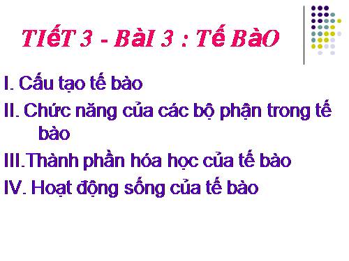 Bài 3. Tế bào