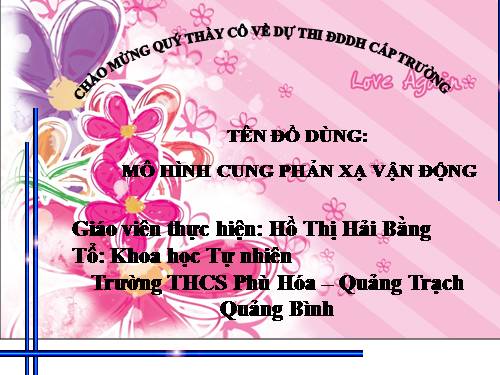 thuyet minh do dung day häc tu lam