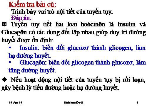 Bài 59. Sự điều hòa và phối hợp hoạt động của các tuyến nội tiết