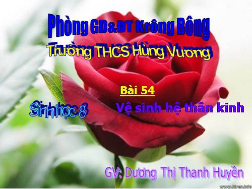 Bài 54. Vệ sinh hệ thần kinh