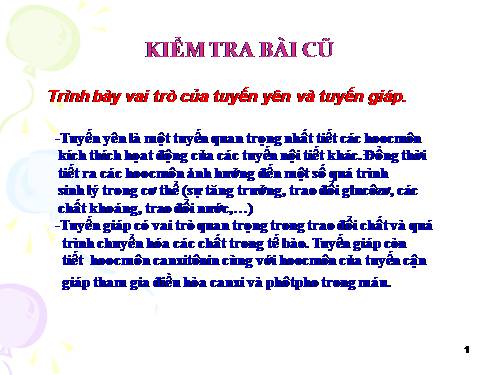 Bài 57. Tuyến tụy và tuyến trên thận
