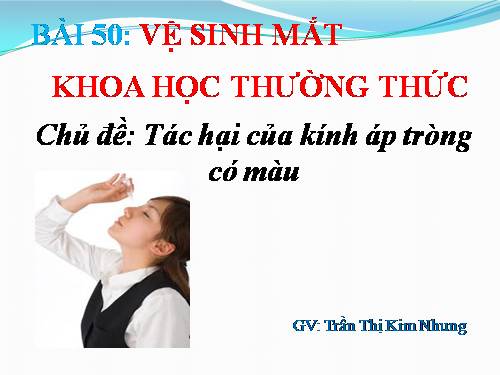 Bài 50 Vệ sinh mắt